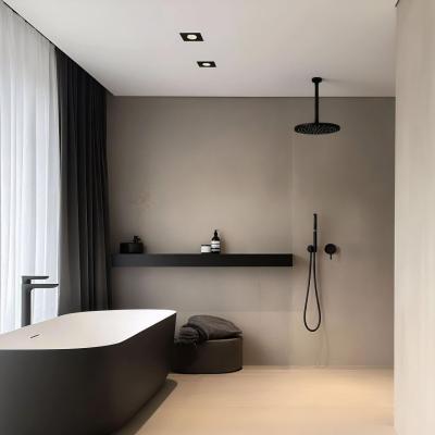 Waterevolution Flow Consealed washbasinmixer with easy box and automatic stop & go valve, built-in + external parts Black T118BPR