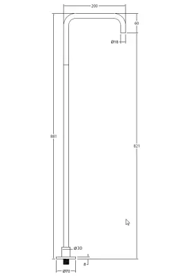 Waterevolution Flow Floor standing washbasin spout H White T1676BR
