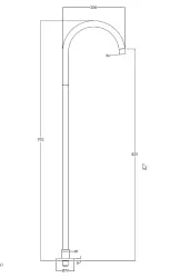 Grifo  Watervolution Flow freestanding caño para lavabo cromado T167701