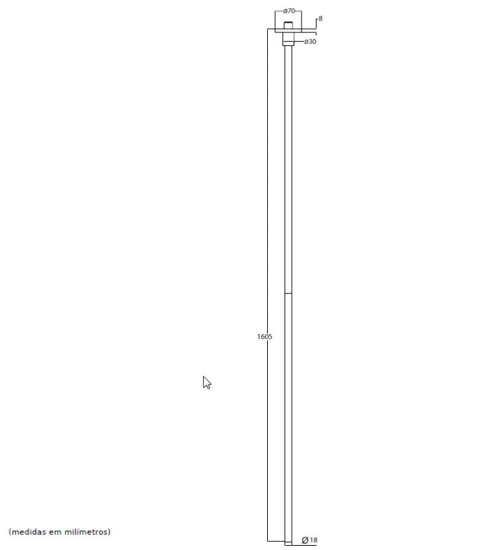 Grifo  Waterevolution Flow de techo caño lavabo blanco mate T1678BR