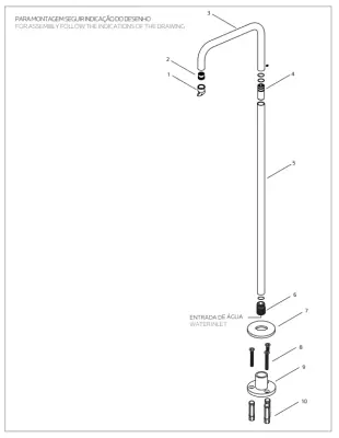 Waterevolution Flow Floor standing bathub spout H Chrome T167201