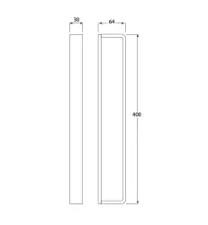 Toallero vertical Waterevolution Deep 40cm cromado A21601