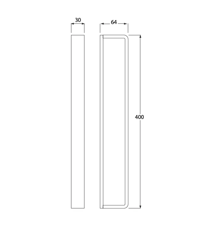 Toallero vertical Waterevolution Deep 40cm cromado A21601