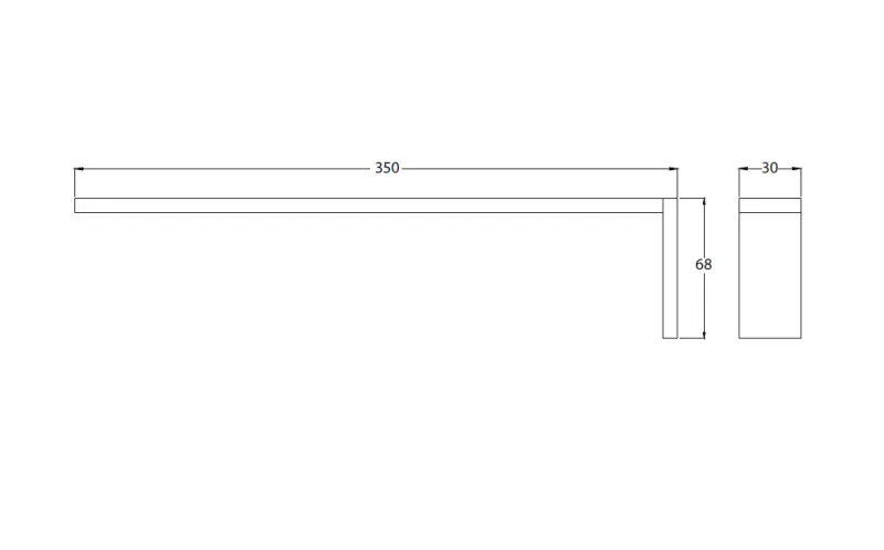 Toallero profundo Waterevolution 35cm acero inoxidable A215IE