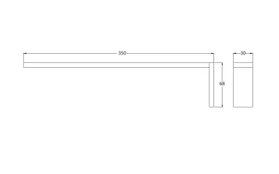 Waterevolution Deep Perpendicular towel rail White A215BR