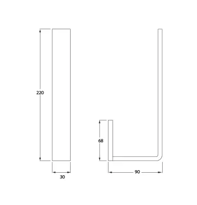 Waterevolution Deep Spare roll holder RVS A232IE