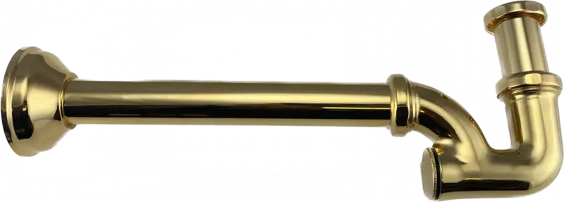 Sifón PB Unix clásico para lavamanos dorado metálico 1208676942