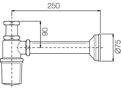 PB Unix classic cup siphon metal bronze 1208676972