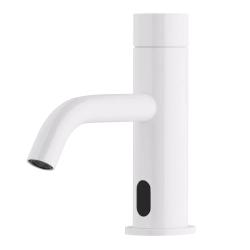Grifo de lavabo electrónico Waterevolution Flow infrarrojos alimentado por baterías blanco mate T110EBBR