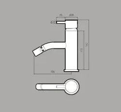 Grifo mezclador Waterevolution Flow para bidé negro mate T120PR