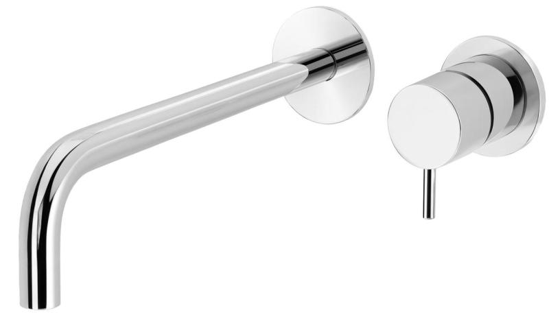 Grifo de lavabo empotrado Watervolution Flow cromado con caño de 21 cm T116B01-21