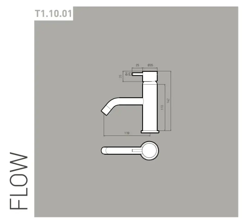 Grifo de lavabo Waterevolution Flow cromado T1101A01