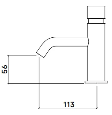 Waterevolution Flow Washbasin tap with automatic stop & go valve White T110TPBR