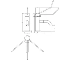 Grifo de lavabo Waterevolution Flow incluido tapón click blanco mate T111BR
