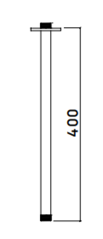 Soporte de techo Waterrevolution Flow 40 cm Cromo T16454001