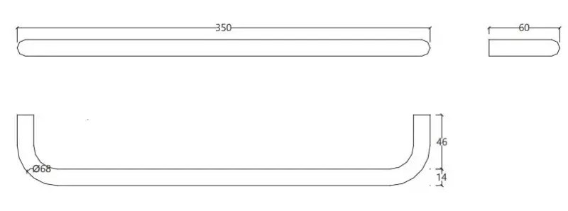 Toallero Waterevolution flow 35cm blanco mate A111BR