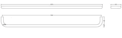 Waterevolution Flow Simple towel rail 600 mm White A112BR