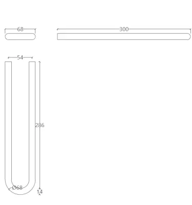 Waterevolution Flow Perpendicular towel rail White A115BR