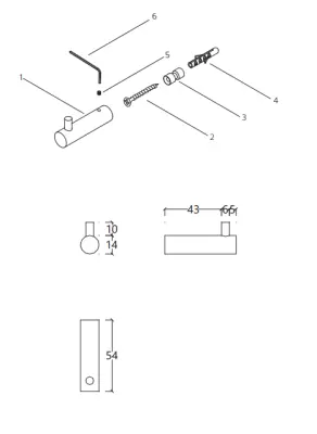 Waterevolution Flow Simple hook Stainless steel A150IE