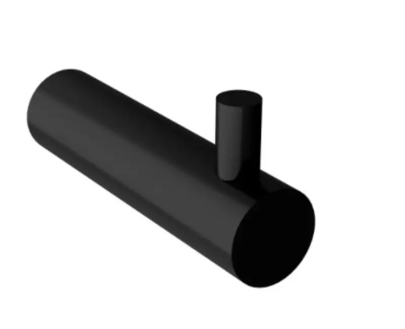 Gancho toallero Waterevolution Flow negro mate A150PR