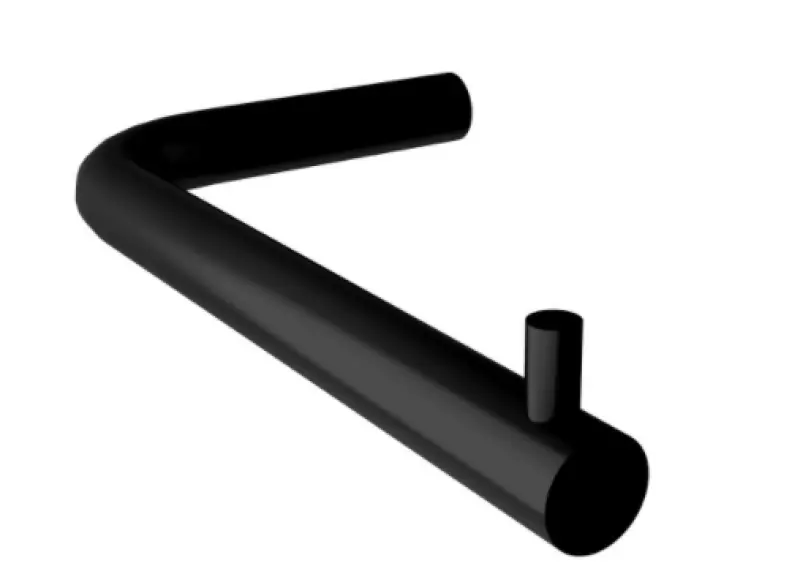 Portarrollos Waterevolution Flow sin solapa negro mate A130PR