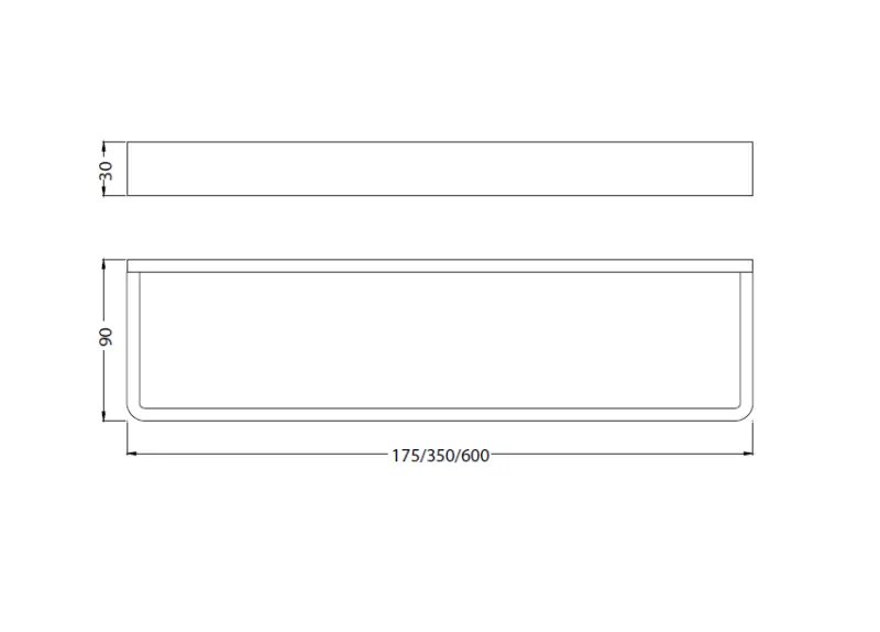 Toallero profundo Waterevolution 60 cm blanco mate A212BR