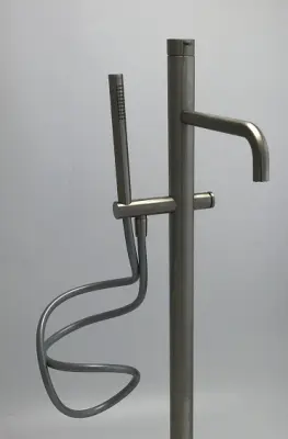 Waterevolution Flow freestanding bath mixer with hand shower full stainless steel T133IE