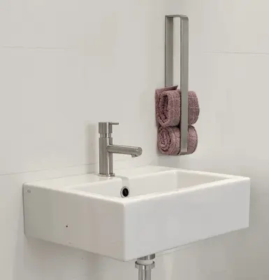 Waterevolution Deep Vertical towel rail RVS A216IE