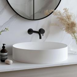 Grifo empotrado para lavabo Watervolution Flow negro mate con caño de 15 cm T116BPR-15