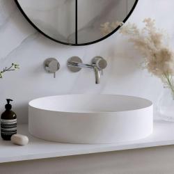 Waterevolution Flow 3-hole built-in sink faucet chrome with spout 15cm T1163F01-15