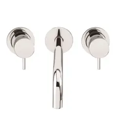 Grifo Waterevolution Flow empotrado de lavabo Flow 3 orificios cromado con caño 15cm T1163F01-15