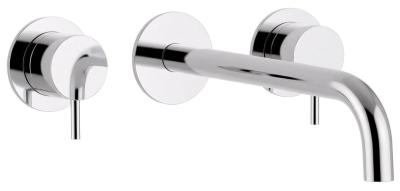 Waterevolution Flow 3-hole built-in sink faucet chrome with spout 15cm T1163F01-15