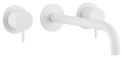 Waterevolution Flow 3-hole built-in sink faucet matt white with spout 15  T1163FBR-15