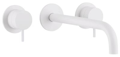 Waterevolution Flow 3-hole built-in sink faucet matt white with spout 15  T1163FBR-15