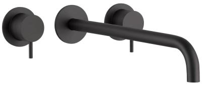 Waterevolution Flow 3-hole built-in sink faucet matte black with spout 21  T1163FPR-21