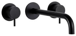 Waterevolution Flow 3-hole built-in sink faucet matt black with spout 15  T1163FPR-15