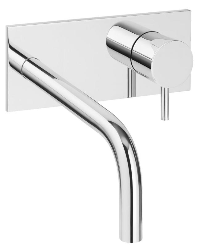 Mezclador de lavabo Waterevolution Flow empotrado con embellecedor cromado y caño 15cm T1161B01-15