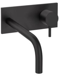 Grifo mezclador de lavabo Waterevolution Flow negro mate y caño 15cm T1161BPR-15