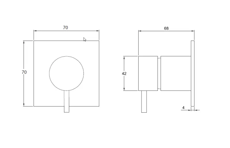 Desviador Waterevolution Flow empotrado 2 vías roseta redonda blanco mate T1482SBR