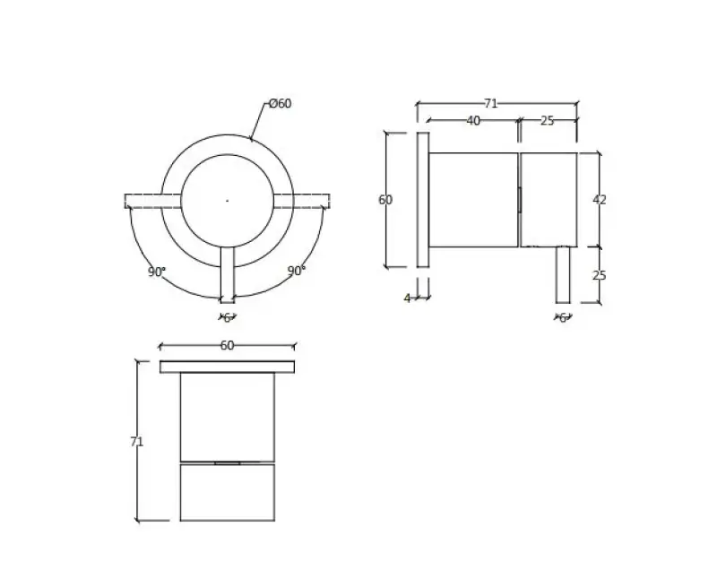 Desviador Waterevolution Flow empotrado 2 vías roseta redonda cromo T1482S01
