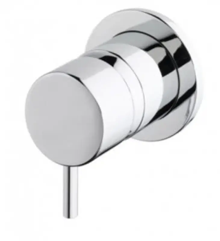 Desviador Waterevolution Flow  empotrado de 3 vías rosetón redondo cromado T1483S01