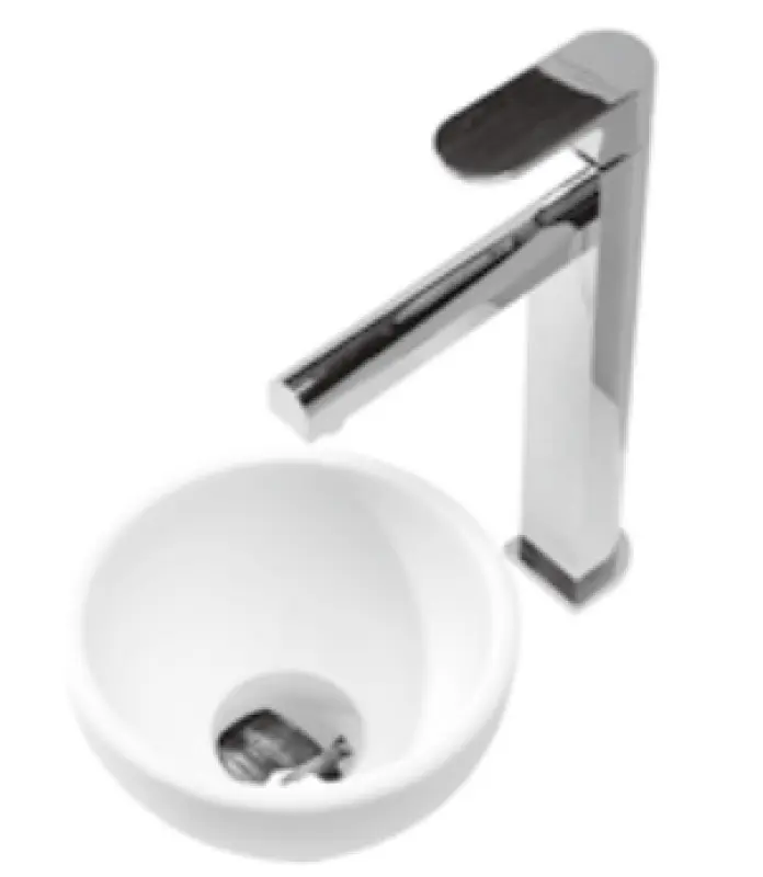 Lavabo Solid S extrapequeño de superficie sólida, redondo, 20 x 20 x 11 cm, blanco mate, 1208852722