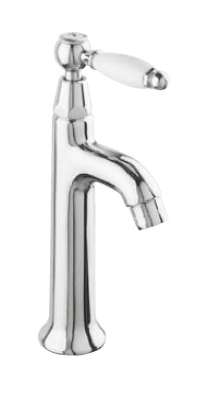 Grifo de lavabo PB Classic con palanca blanca agua fría en color bronce 1208853892