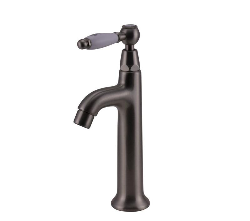 Grifo de lavabo PB Classic con palanca blanca agua fría con acero inoxidable 1208853932