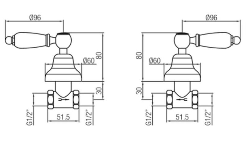 Kit PB Classic de ducha empotrado con palancas blancas Cromado 1208854562