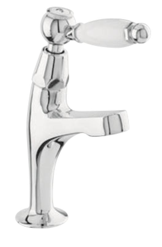 Grifo de lavabo PB Classic con palanca blanca agua fría modelo pequeño de color bronce 1208854902