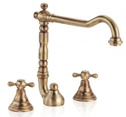 Grifo PB Classic de 3 orificios para lavabo caño fuerte 18,5 cm Cromado 1208854922