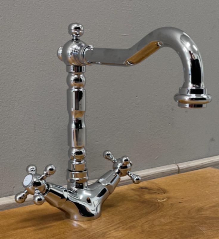 Grifo PB Classic  para lavabo con manillas de estrella 18,5 cm Cromado 1208854932