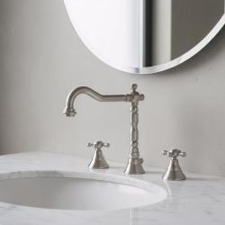 Grifo PB Classic de 3 orificios para lavabo caño fuerte 18,5 cm Acero inoxidable 1208854952