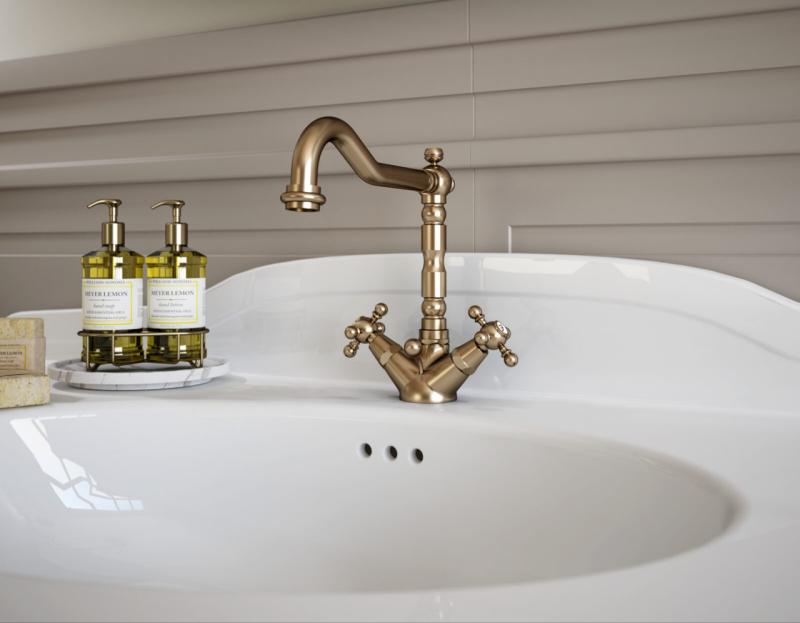 Grifo PB Classic para lavabo caño fuerte 18,5 cm Bronce 1208854962